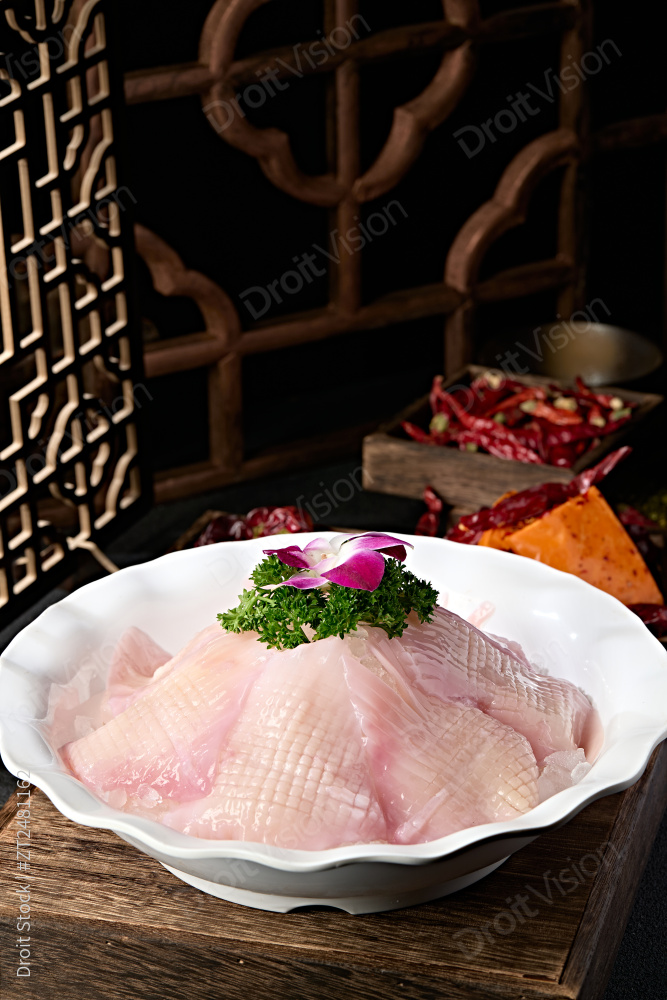 川渝火锅涮品食材鲜鱿鱼身鱿鱼板图片