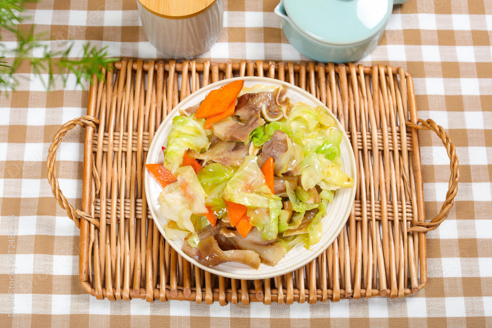 杂菜炒猪耳朵图片