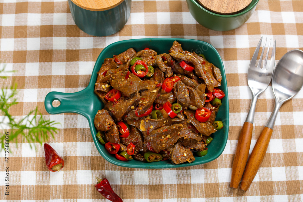 辣椒炒猪肺图片