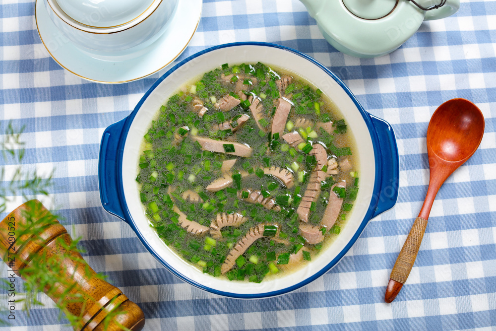 韭菜腰花汤图片