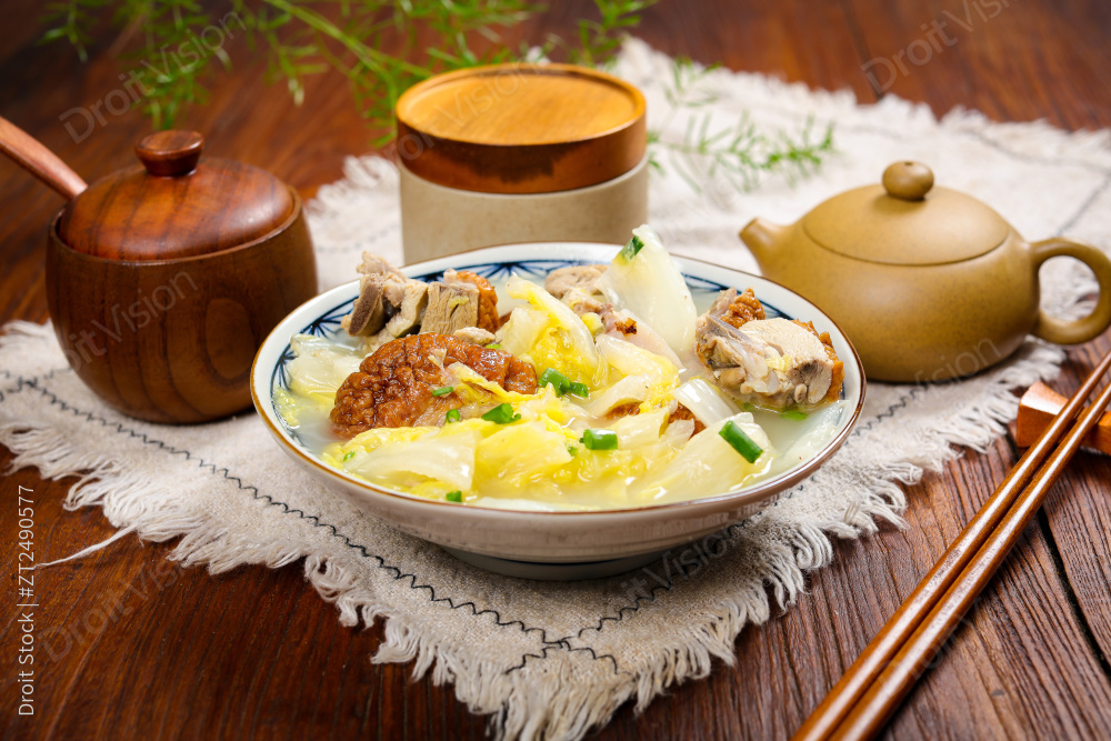 烤鸭白菜汤图片