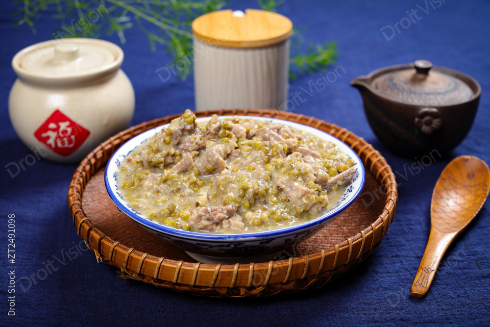 排骨绿豆粥图片