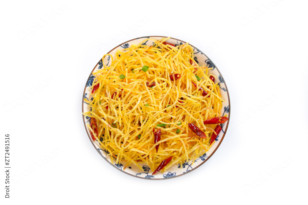 油炸土豆丝图片