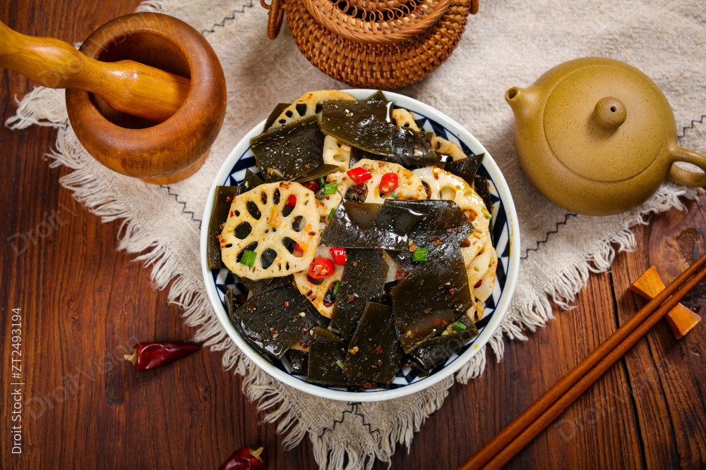 凉拌海带莲藕图片