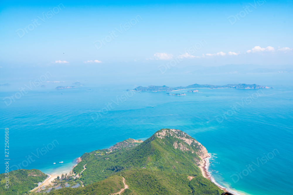 深圳大鹏半岛杨梅坑大雁顶山海风光图片