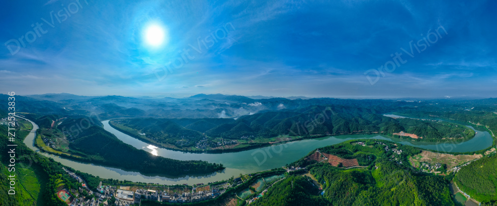 广东肇庆封开贺江航拍美景图片