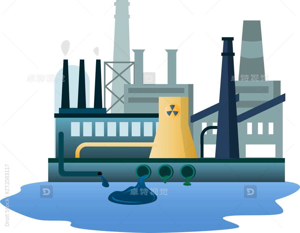 工业污水处理概念图标 - SVG免抠素材图片
