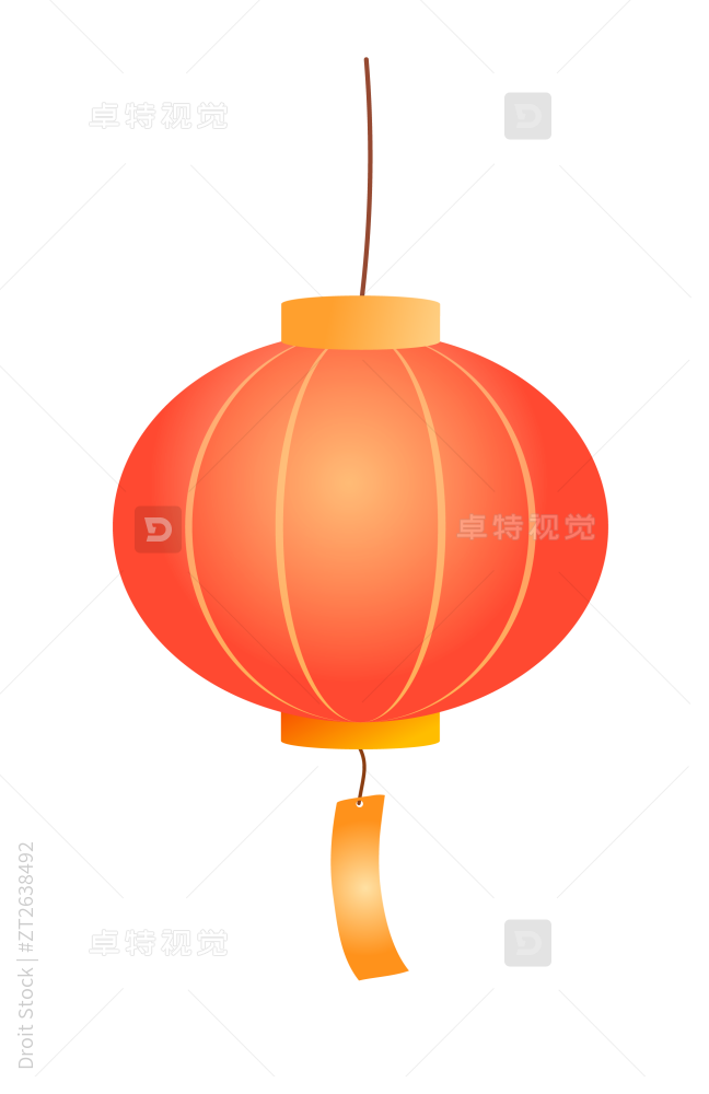 传统红色灯笼插画元素图片