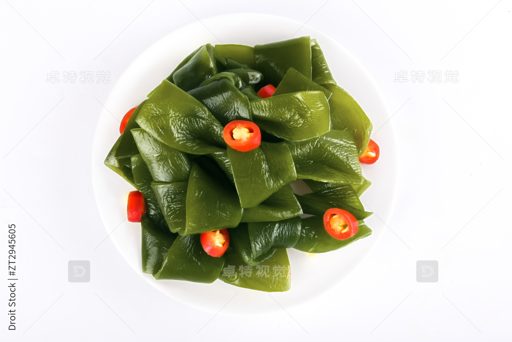 海带 凉拌海带 盘装海带 海带结图片