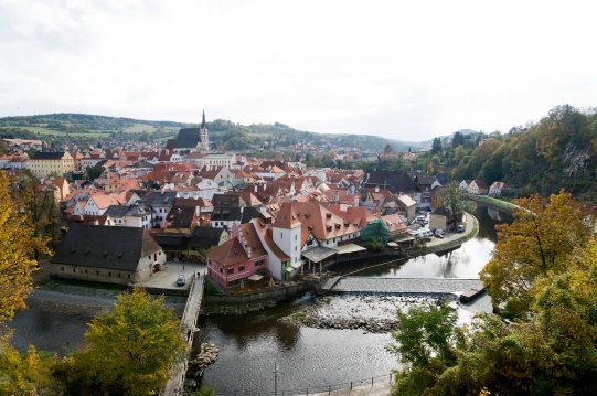 捷克克鲁娒洛夫老城(Krumlov) 伏尔塔瓦河