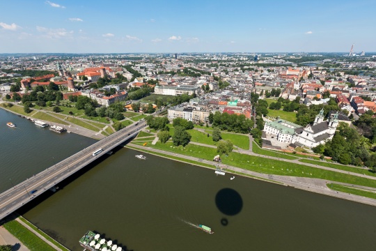 鸟瞰克拉科夫城市景观