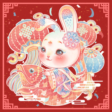新年兔子生肖形象