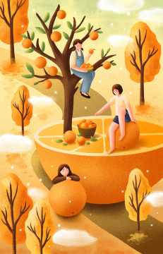 秋天橘子和女孩们