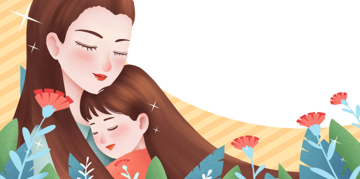 母亲节母女拥抱
