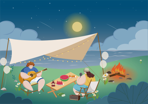 扁平风野外露营