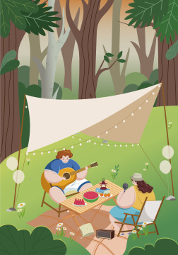 扁平风野外露营