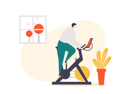 男生在健身锻炼身体