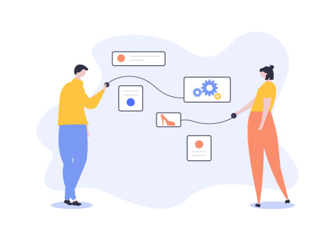 男生女生各自寻找喜欢的东西