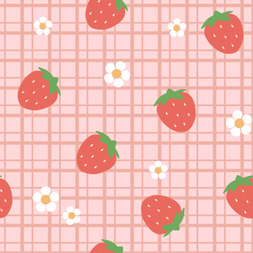 无缝拼接草莓图案