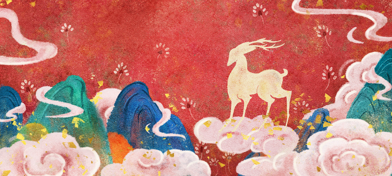 岩彩画敦煌壁画九色鹿