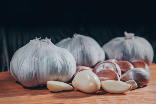 大蒜特写背景