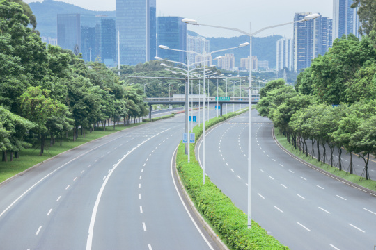 现代城市道路背景图