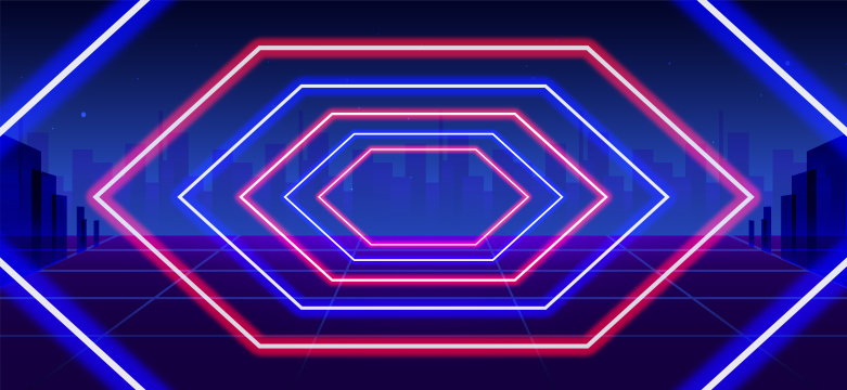 赛博朋克未来主义元宇宙抽象背景