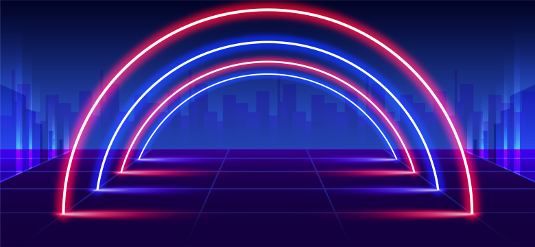 赛博朋克未来主义元宇宙抽象背景