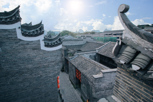 中国广西桂林东西巷景点风光