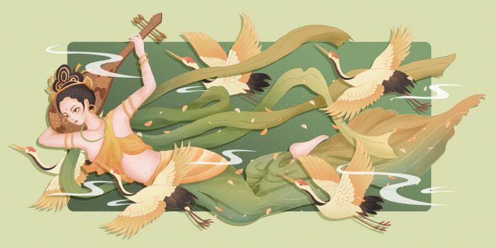 中国风敦煌反弹琵琶