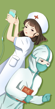 抗疫的医护人员