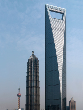 Jin Mao Tower and World financial Center of Shanghai; China; Asia