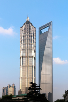 Jin Mao Tower and World financial Center of Shanghai; China; Asia