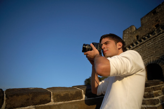 外国人在中国旅游