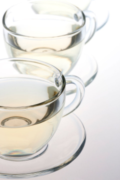 透明茶具特写