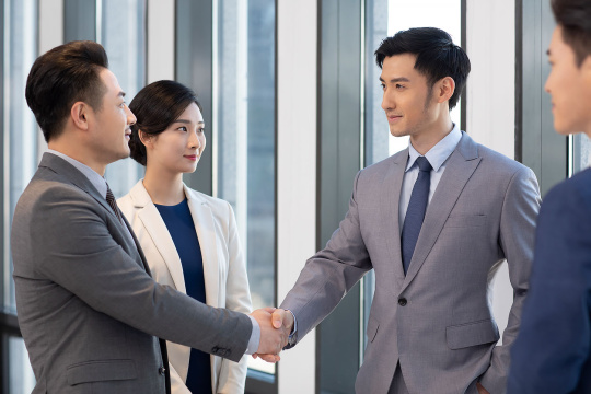 成功商务人士会面