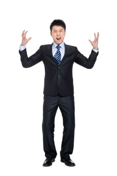 商务男士抓狂