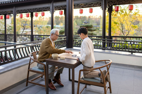 爷爷和孙子下围棋