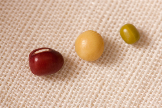 红豆、绿豆、黄豆