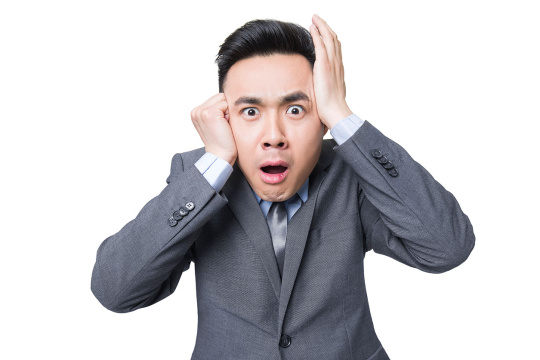 绝望的商务男士