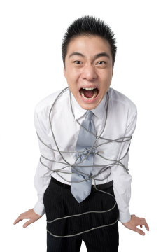 摆脱困扰的商务人士