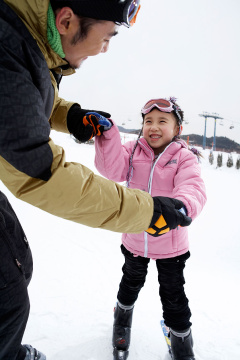 快乐父女滑雪