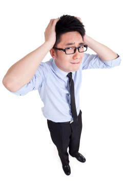 抓狂的职场男子