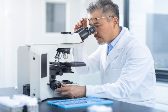 医学研究员在实验室工作