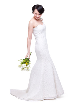 优雅美女与鲜花