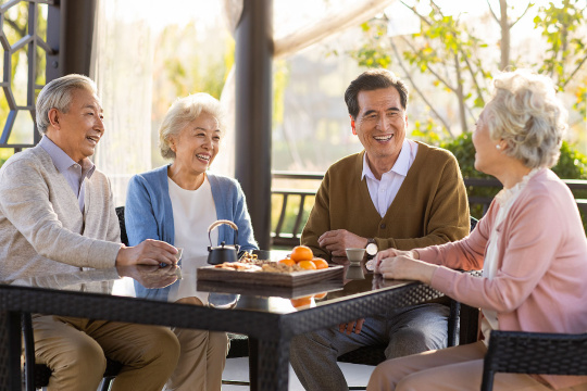 老年朋友们闲聊