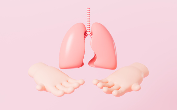 人类肺部模型3D渲染