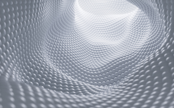 抽象白色隧道背景3D渲染