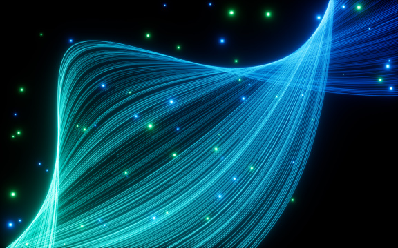 抽象霓虹线条科技背景3D渲染