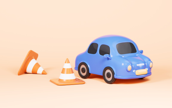 卡通汽车修理汽车保养3D渲染